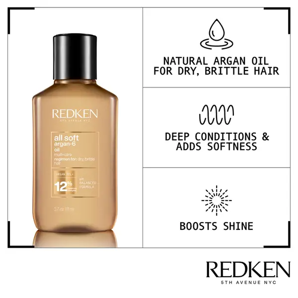 Redken All Soft Argan-6 Oil 111ml 5 Redken All Soft Argan-6 Oil 111ml - Image 3