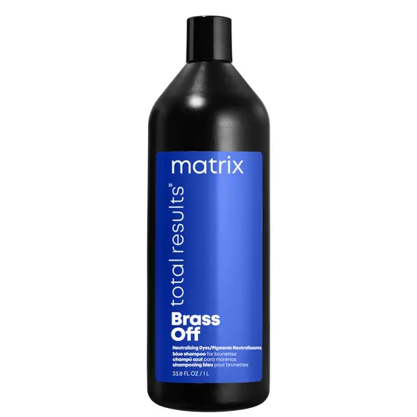 Matrix Total Results Brass Off Brunette Blue Shampoo For Lightened Brunette Hair 1000ml 3 Matrix Total Results Brass Off Brunette Blue Shampoo For Lightened Brunette Hair 1000ml