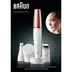 Braun Facespa Pro 911 Facial Epilator - White/Bronze -No Hair care products shop, no kiss. 12056229 6624661080741197