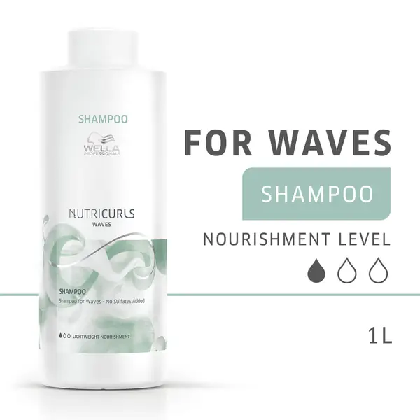 Wella Professionals Nutricurls Shampoo For Waves 1000ml 3 Wella Professionals Nutricurls Shampoo For Waves 1000ml - Image 2