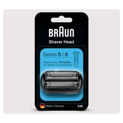 Braun Series 5/6 53B Electric Shaver Head Replacement - Black