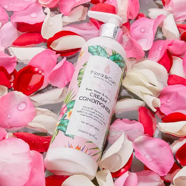 Flora & Curl Rose Water & Honey Cream Conditioner 300ml 4 Flora & Curl Rose Water & Honey Cream Conditioner 300ml - Image 2