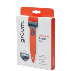 Grüum Precision Razor Set - Tangerine Orange