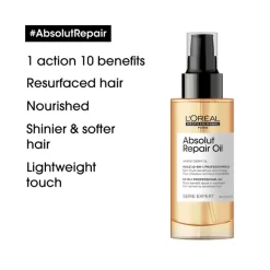 L’Oréal Professionnel Serie Expert Absolut Repair 10 In 1 Leave In Oil For Dry And Damaged Hair 90ml 11 L’Oréal Professionnel Serie Expert Absolut Repair 10 In 1 Leave In Oil For Dry And Damaged Hair 90ml -No Hair care products shop, no kiss. 13043378 2954861893596235